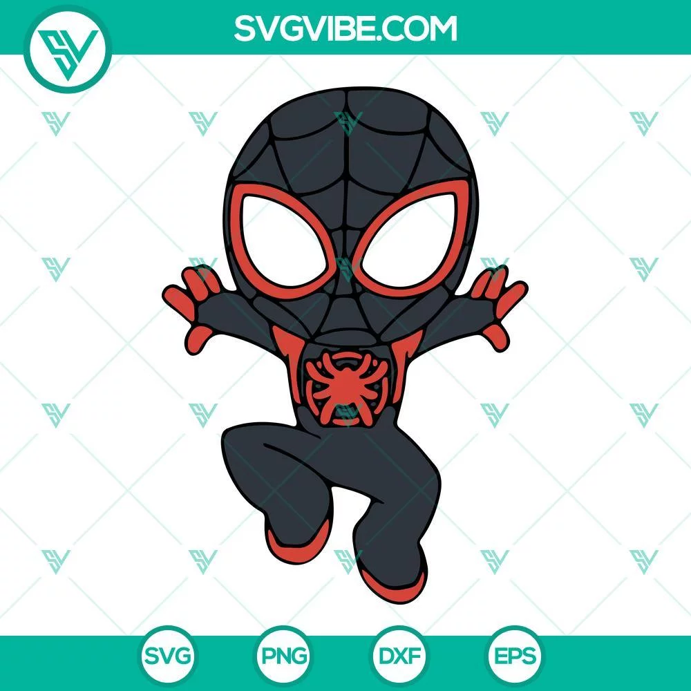 Movies, SVG Files, Baby Miles Morales SVG Download Bundle, Spider Man SVG File, 2