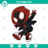 Baby Miles Morales Spider Man SVG images for download, featuring Spider-Verse character in adorable designs, perfect for crafts and projects.