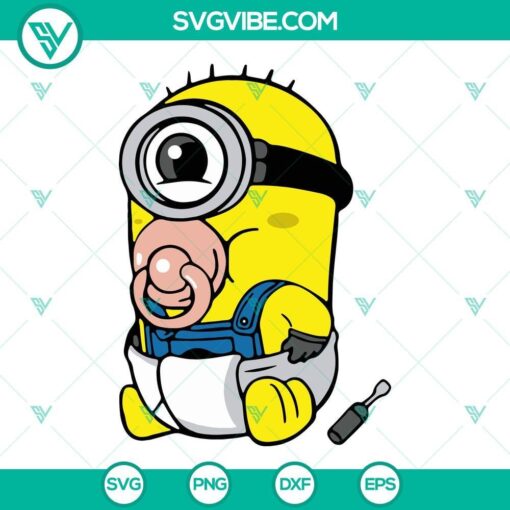 baby minion svg minions svg despicable me svg baby svg cartoon svg minion cut file silhouette cricut 2 mockup