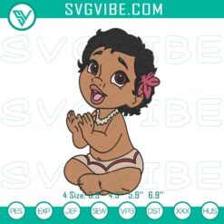 Disney Embroidery Designs, Embroidery Designs, Baby Moana Embroidery Designs, 12