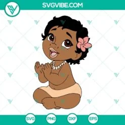 Disney, SVG Files, Baby Moana SVG Image, Moana SVG Download PNG DXF EPS Cricut 2