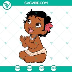 Disney, SVG Files, Baby Moana SVG Download PNG DXF EPS Layered, Moana SVG 1