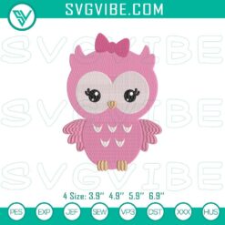 Animals Embroidery Designs, Embroidery Designs, Baby Owl Embroidery Design File 6