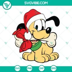 Christmas, Disney, SVG Files, Pluto Christmas SVG File, Disney Pluto Christmas 4