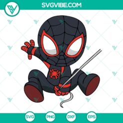 Movies, SVG Files, Baby Miles Morales SVG Images, Spider Man SVG Download, 3