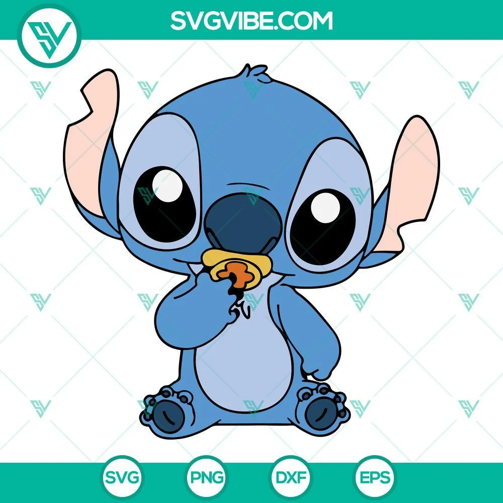 Disney, SVG Files, Baby Stitch SVG Image Bundle, Stitch SVG Download, Baby 3