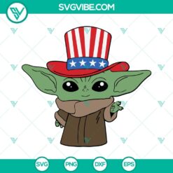 4th Of July, SVG Files, Baby Yoda 4th Of July Independence Day SVG Download PNG 2