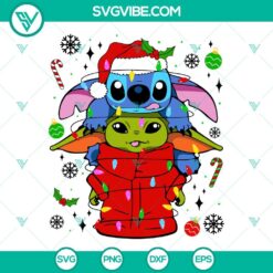 Christmas, Disney, SVG Files, Baby Grinch And Stitch SVG Download PNG DXF EPS 3