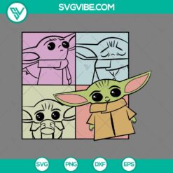 Movies, SVG Files, Baby Yoda Comic Design SVG Download PNG EPS DXF File baby 15