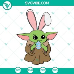 Disney, Easter, SVG Files, Baby Yoda Easter Svg, Easter Bunny Ears Svg, Baby 1