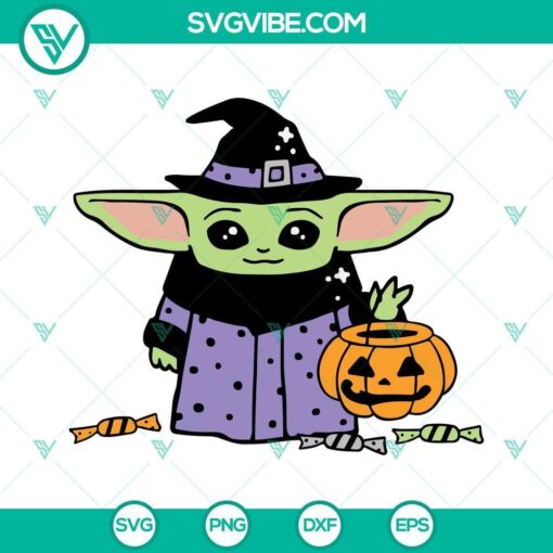 baby yoda halloween svg star wars halloween svg baby yoda svg png dxf eps 4 mockup