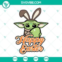 Easter, Movies, SVG Files, Baby Yoda Happy Easter SVG Image, Easter Egg SVG 7