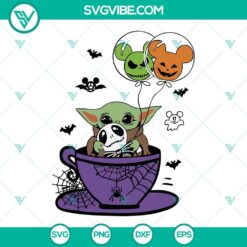 Baby Yoda Jack Skellington Halloween SVG Image PNG DXF EPS Cricut