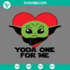 Baby Yoda Valentines SVG files with PNG EPS DXF formats for digital crafting projects, ideal for Valentine's Day designs.