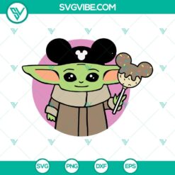 Disney, SVG Files, Baby Yoda SVG File, Disney Ears Snacks SVG File, Baby Yoda 2