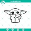 Baby Yoda, Grogu, The Mandalorian, and Star Wars themed SVG and PNG files for download.