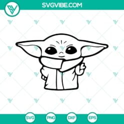 Movies, SVG Files, Baby Yoda SVG File, Grogu SVG Images, The Mandalorian SVG 9