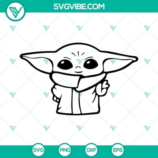 baby yoda svg grogu svg the mandalorian svg star wars svg png dxf eps digital download 1 mockup