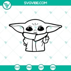 Movies, SVG Files, Baby Yoda SVG Images, Star Wars SVG Images PNG DXF EPS Files 2