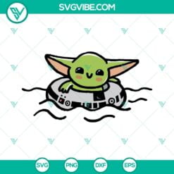 Movies, SVG Files, Baby Yoda Swimming SVG Files, Star Wars The Mandalorian SVG 2