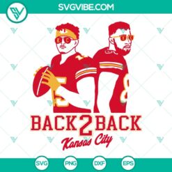 Football, Sports, SVG Files, Back 2 Back Kansas City SVG Download, Mahomes SVG 2