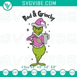 Christmas Embroidery Designs, Embroidery Designs, Bad And Grinchy Christmas 9