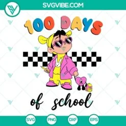 bad bunny 100 days of school svg bundle baby benito 100 days smart svg 100th day of school svg 100 dias mas brillante svg png dxf eps 8 mockup 1