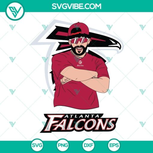 bad bunny atlanta falcons svg dxf eps png cricut silhouette vector clipart 2 mockup