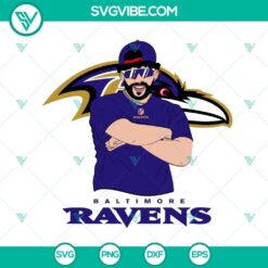 Musics, Sports, SVG Files, Bad Bunny Baltimore Ravens SVG Files DXF EPS PNG 12