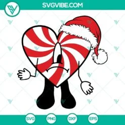 Christmas, Musics, SVG Files, Bad Bunny Candy Christmas SVG Files PNG DXF EPS 2