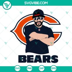 Musics, Sports, SVG Files, Bad Bunny Chicago Bears SVG Download DXF EPS PNG 14