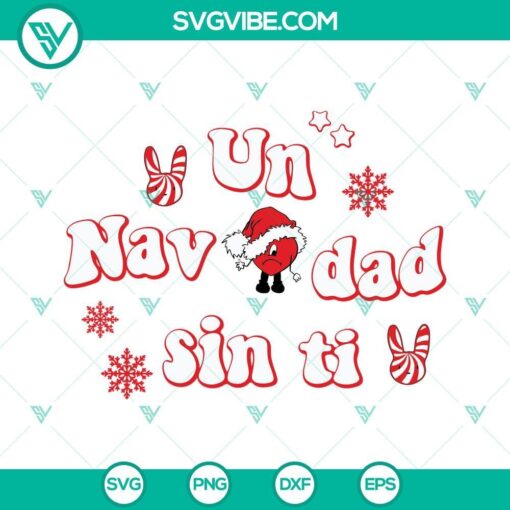 bad bunny christmas svg una navidad sin ti svg bad bunny xmas bad bunny candy heart benito christmas svg 10 mockup