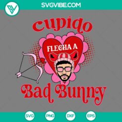 Musics, SVG Files, Valentine's Day, Amor Bad Bunny Valentine SVG Images, Sad 3