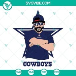 Musics, Sports, SVG Files, Bad Bunny Dallas Cowboys SVG Images DXF EPS PNG 17