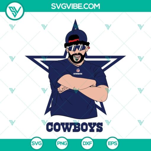 bad bunny dallas cowboys svg dxf eps png cricut silhouette vector clipart 7 mockup