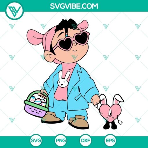 bad bunny easter egg basket svg bad bunny easter svg baby benito easter svg png dxf eps 4 mockup