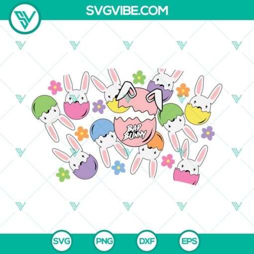 bad bunny easter eggs starbucks cup svg bad bunny easter svg full wrap easter eggs starbucks cup svg 2 mockup