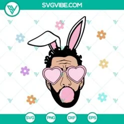 Easter, Musics, SVG Files, Bad Bunny Heart Easter Egg SVG Download, Un Pascua 3