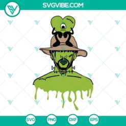 Halloween, Musics, SVG Files, Bad Bunny Frankenstein Monster SVG File, Bad 15