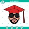 Bad Bunny graduation themed SVG images with graduation cap design, perfect for downloading.