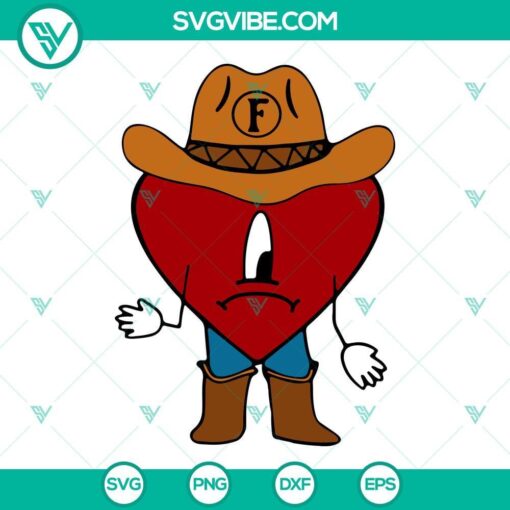 bad bunny grupo frontera svg bundle sad heart cowboy svg un x100to svg country western music svg png dxf eps 6 mockup