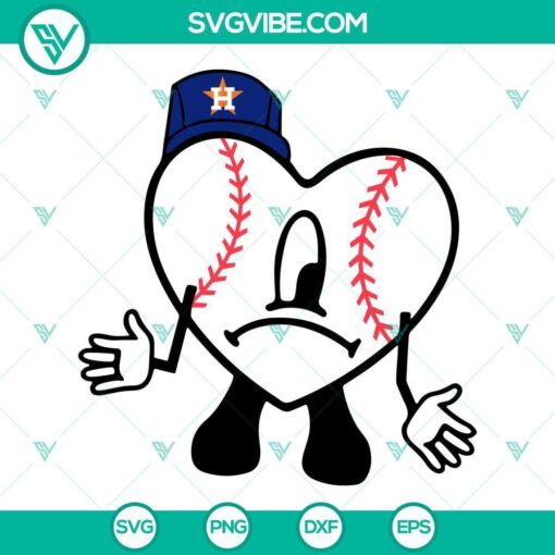 bad bunny heart baseball svg bad bunny dodgers svg bad bunny astros svg bad bunny new york yankees svg 10 mockup