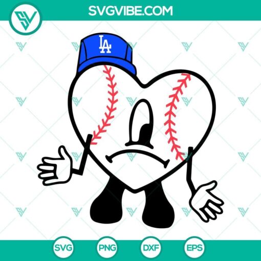 bad bunny heart baseball svg bad bunny dodgers svg bad bunny astros svg bad bunny new york yankees svg 2 mockup