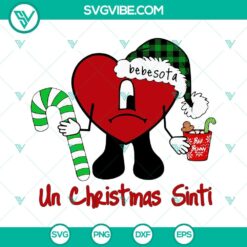 Christmas, Musics, SVG Files, Bad Bunny Baby Benito Christmas SVG Images, Baby 4