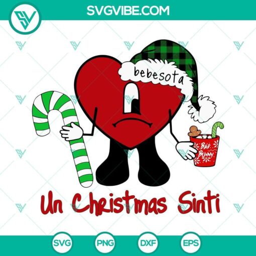 bad bunny heart christmas svg un christmas sinti svg bad bunny bebesota christmas svg 4 mockup