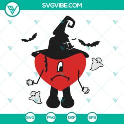 Bad Bunny Heart Halloween SVG File Bundle, Un Halloween Sin Ti SVG Image 9