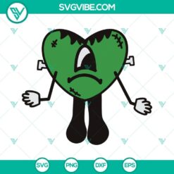 Bad Bunny Heart Halloween SVG File Bundle, Un Halloween Sin Ti SVG Image 13