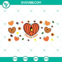 16oz Can Glass Wrap, SVG Files, Bad Bunny Heart Pumpkin Can Glass SVG Files, Un 6