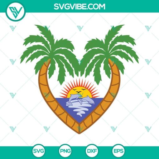 bad bunny heart shape beach svg bad bunny dolphins vacation svg un verano sin ti svg bad bunny svg 6 mockup