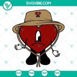 Bad Bunny Heart SVG Image, Un Verano Sin Ti SVG Images, Sad Heart SVG Download, Baby